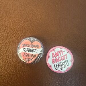 Feminist Button Set - Pink and Black